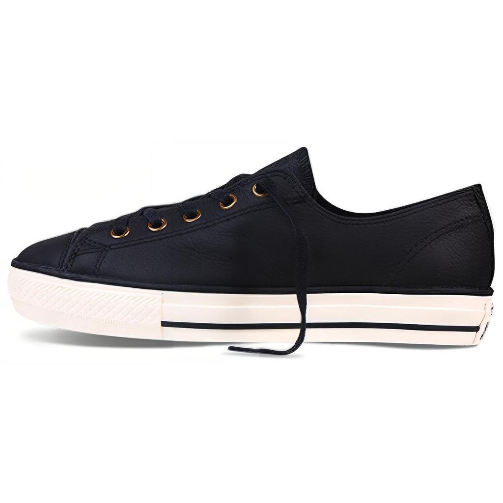 Converse Chuck Taylor All Star Leather Casual Slip Resistant Durable Low Top Skate Shoes Women Sneakers Black 551535C