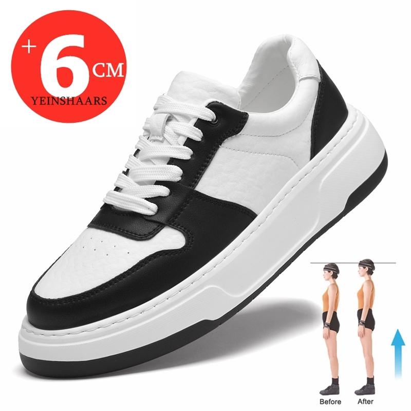 

Туфли-лифты из коровьей кожи, обувь для увеличения роста для мужчин, стелька 6 см, лифт, повседневная обувь, мужские кроссовки, скрытые каблуки, обувь для увеличения роста 36 чёрный