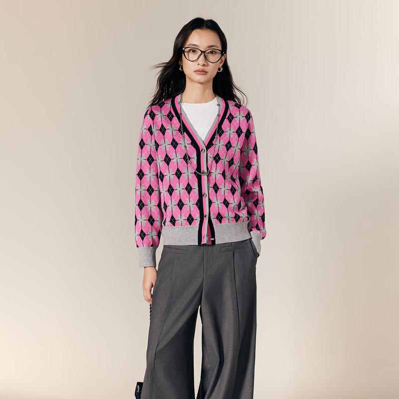 

Gejin Women s Autumn Lambswool Blend V-Neck Long Sleeve Cardigan M