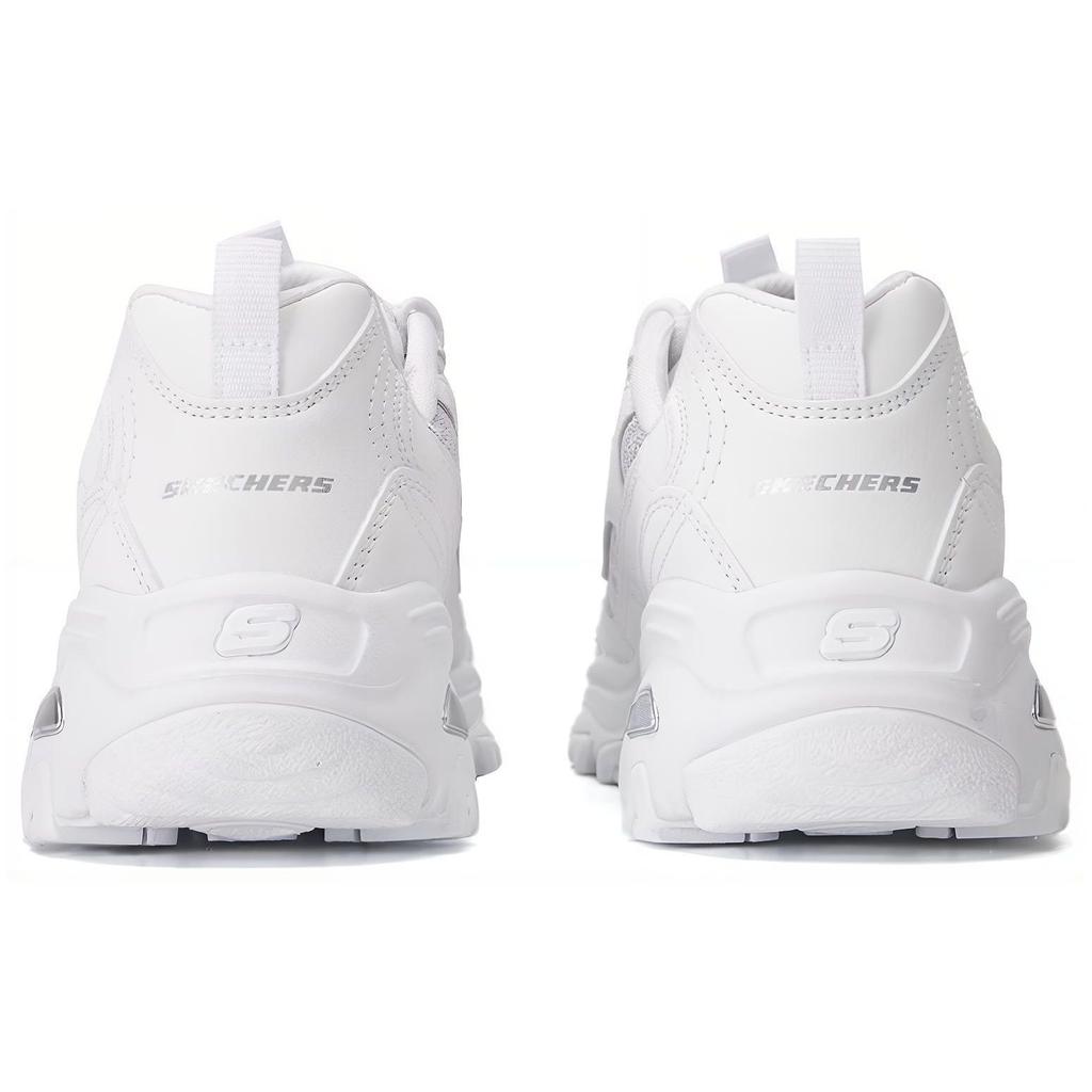 Skechers DLites 1.0 Cuero Simplificado Versátil de Caña Baja Zapatos de Papá Zapatilla para Mujer Plata 896235-WSL