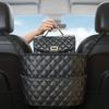 1pc Car-mounted Storage Bag Car Seat Hanging Handbag Holder  Tissue Storage Bag PU Leather Storage Bag Large Capacity Storage Bag