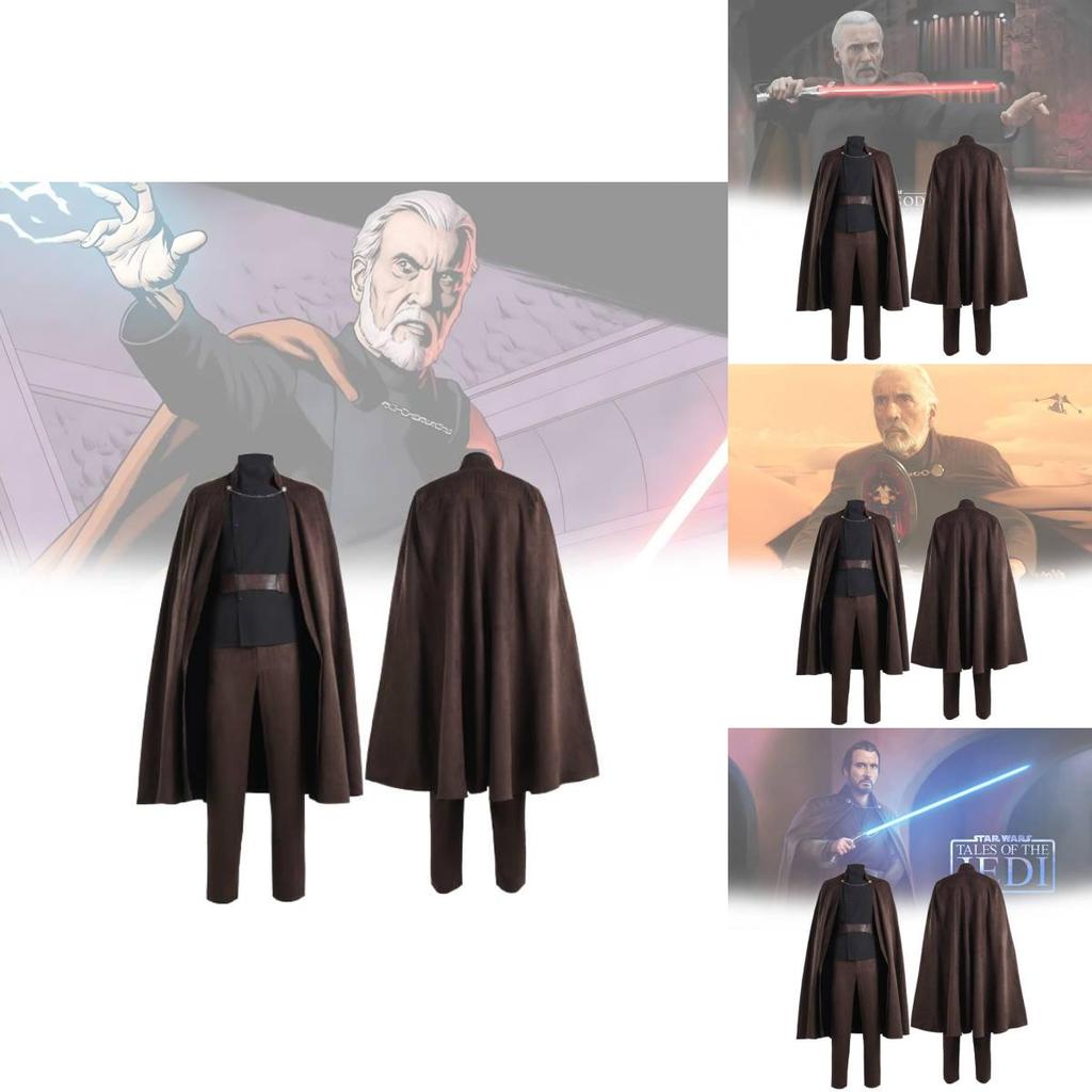 Kostium Cosplay Premium Czarny Hrabia Dooku Do Odgrywania Roli Postaci Filmowej Star Wars