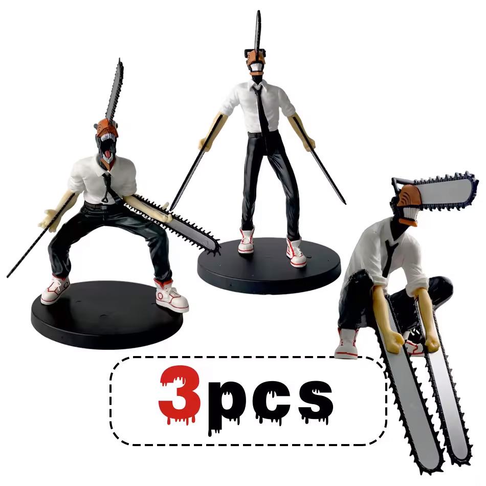 Original Chainsaw Man Anime Model Denji Action Figure PVC Chainsaw Man Noodle Stopper Figurine Adult Set Model Toy