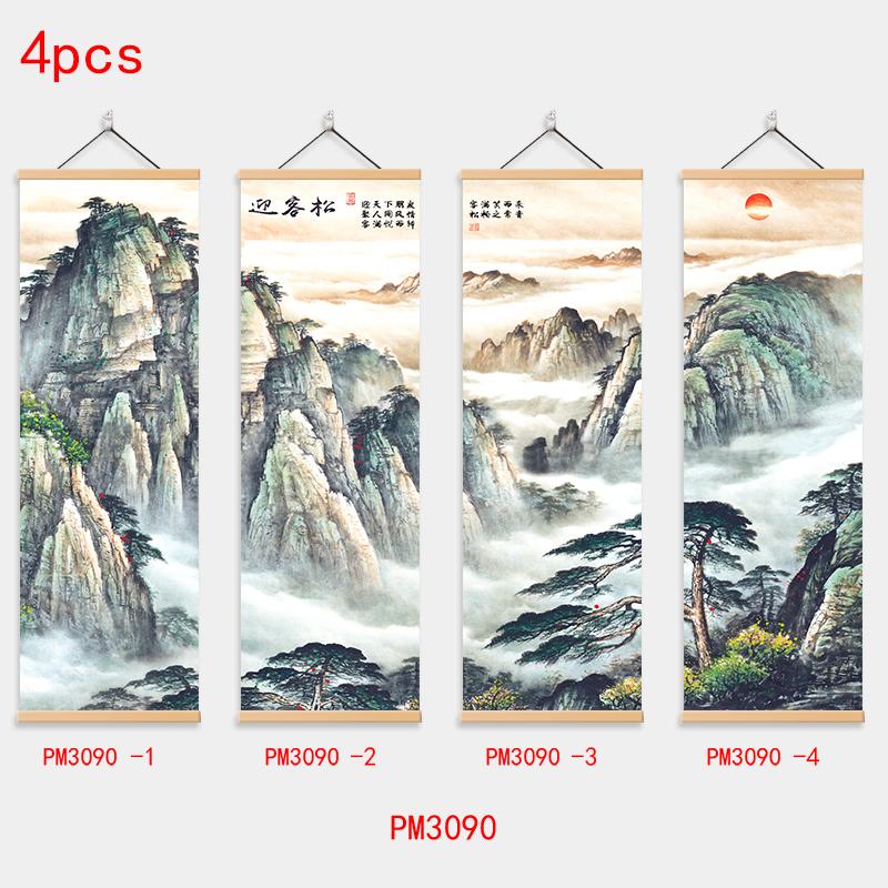 Traditionelle chinesische Landschaftsmalerei, klassische Kunst, Wandbild, Poster, Leinwand