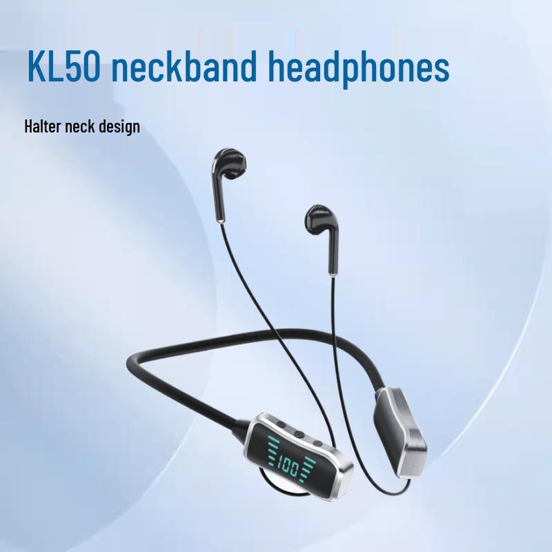 KL50 Cross-Border Bluetooth Neckband Sports Headset - Universal Stereo with Extended Battery Life and Super Long Standby Time.
