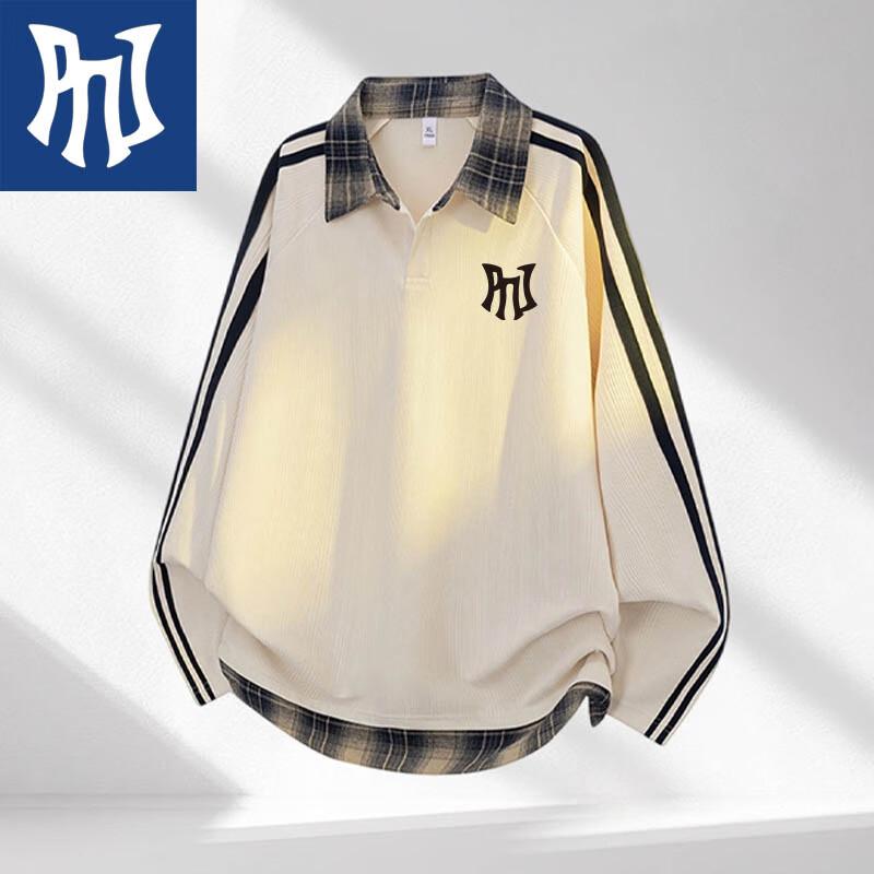 

PNJ Men s Faux Two-Piece Polo Sweatshirt L