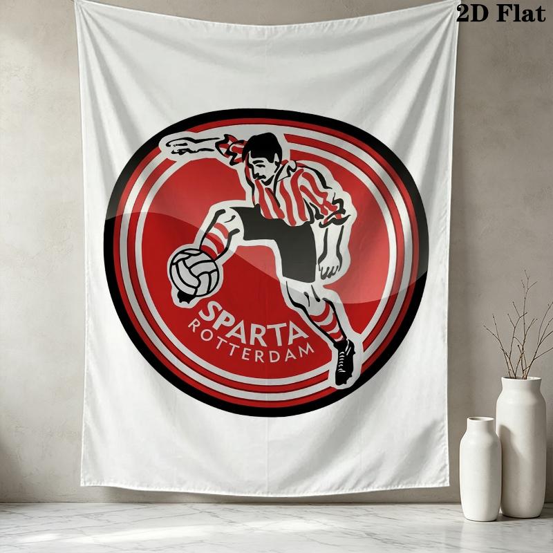 Sparta Rotterdam Wall Tapestry Aesthetic Wall Hanging Printed Fabric Blanket Decorative Tapestries For Bedroom Living Room Home Decor