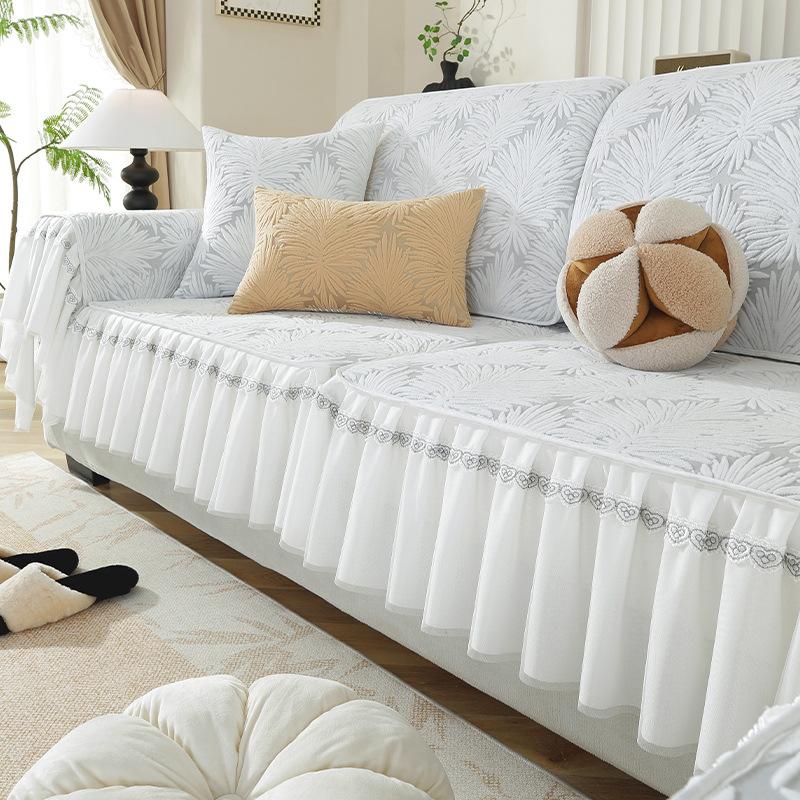 

Чехол для дивана Чехол Универсальный чехол, фиксированный нескользящий жаккардовый диванная подушка Четыре сезона Универсальный чехол для подушки Шляпы 70*70 cushions белый