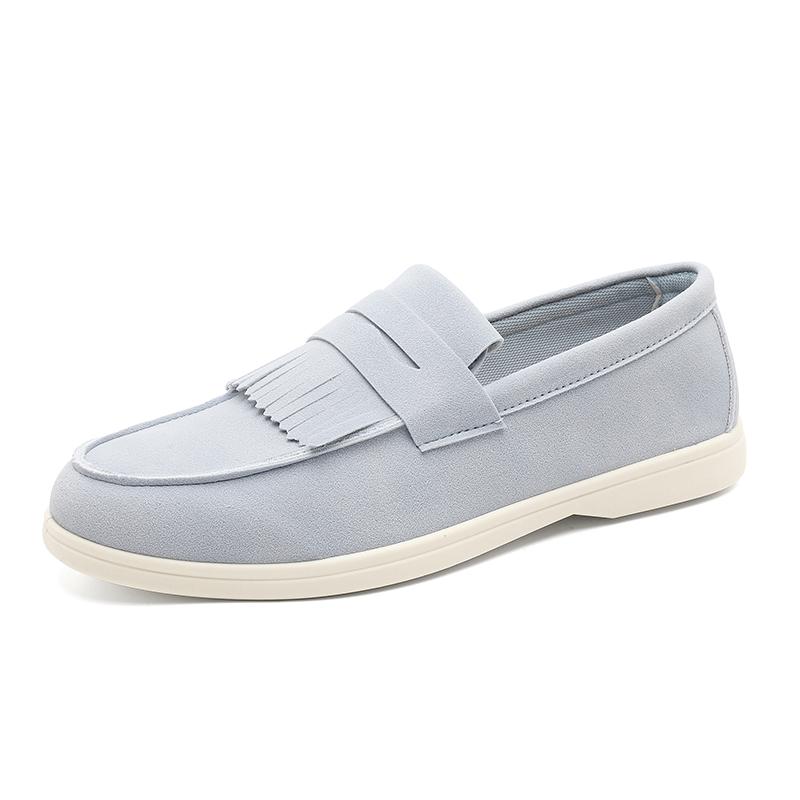

Мужские лоферы, деловая обувь, замшевая кожа, мягкая подошва, мужская повседневная обувь, ретро, плоская обувь для платья, мокасины, дизайнерские слипоны, мужская обувь 42