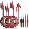 Multimeter Cable Test Leads 4mm Banana with For Alligator Clips and Steel Probe Tip for Electrical Testing 1000V 15A
