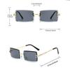 2 Pairs New Women's Sunglasses Frameless Glasses Unisex Freely Paired With Icy Summer Days UV400