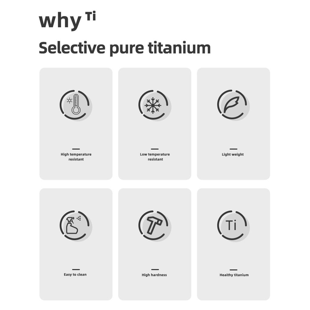 Camping Plate with 3 PCS Suit Integrated Tableware Titanium Plate BBQ Plates Metal Camping Plates S