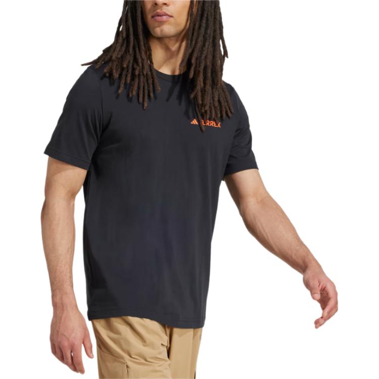 adidas Terrex Grafica Cotone Leggero Moda Versatile T-Shirt Manica Corta Uomo Top JW3558