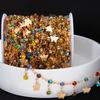 1Meter Colorful Crystal Beads Pendants Chains Metal Butterfly Charms Copper Chains Women Jewelry Making DIY Necklaces Bracelets
