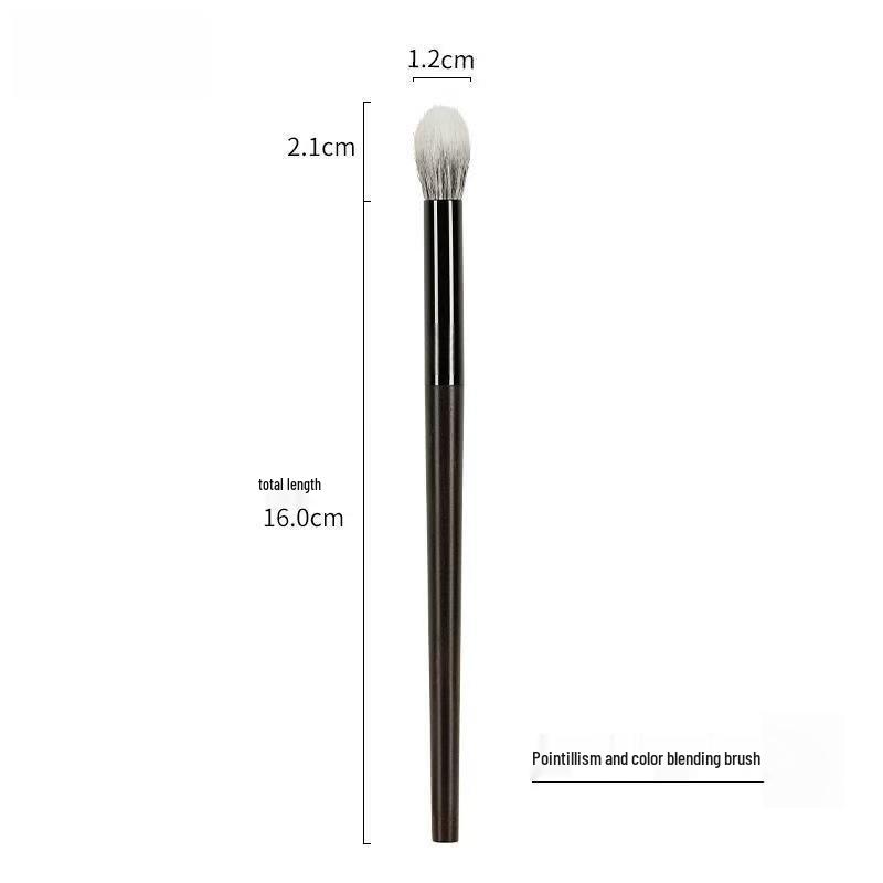 Peach Heart Blush & Highlighter Makeup Brush Set with Ebony Handle