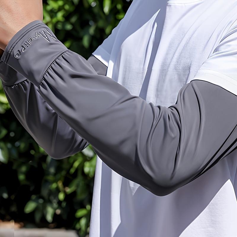 Men's Loose Cooling Arm Sleeves, Polyester Spandex, Breathable Quick-Dry Lightweight, for Cycling, Riding, Driving, Fishing, Outdoor Sports