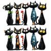Waterproof Pvc Window Film Halloween Cartoon Black Cat Static Sticker, PVC Decorative Seasonal Glass Stickers Decal, Clings for Living Room