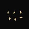 Fine S925 Silver Cross Tiny Women Jewelry Charms Real 14K Gold Filled