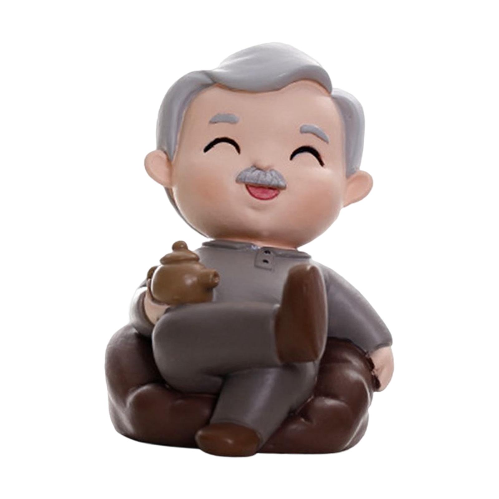 

Статуэтка Бабушка Дедушка Миниатюрная Фигурка Топпер для Торта Кукла Пара Украшения для