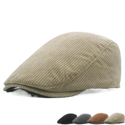 Autumn Beret Men's Corduroy British Vintage Painter Hat Casual Fashion Forward Hat Adjustable Newsboy Hat