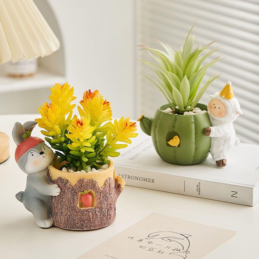 Cartoon-Tiere Ornamente Raumdeko Gartenbau Make-up-Pinselhalter Stiftehalter Behälter Schüler