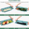 Expandable Kitchen Sink Organizer Durable Polypropylene Fruits Vegetables Washer Draining Rack Space Saving Storage