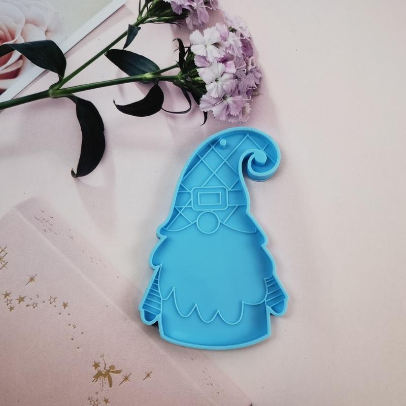 Craft Epoxy Mold Handmade Jewelry Pendant Resin Casting Moulds Dwarf Doll Gnome Keychain Resin Mold Silicone Texture