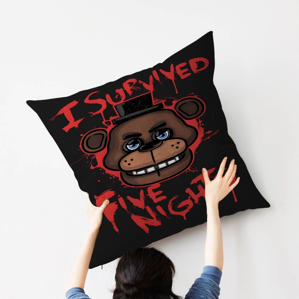Five NNights Anime FFreddys Maple Design Cushion Cover Happy Autumn Harvest Decor Holiday Decorati Pillow Cover