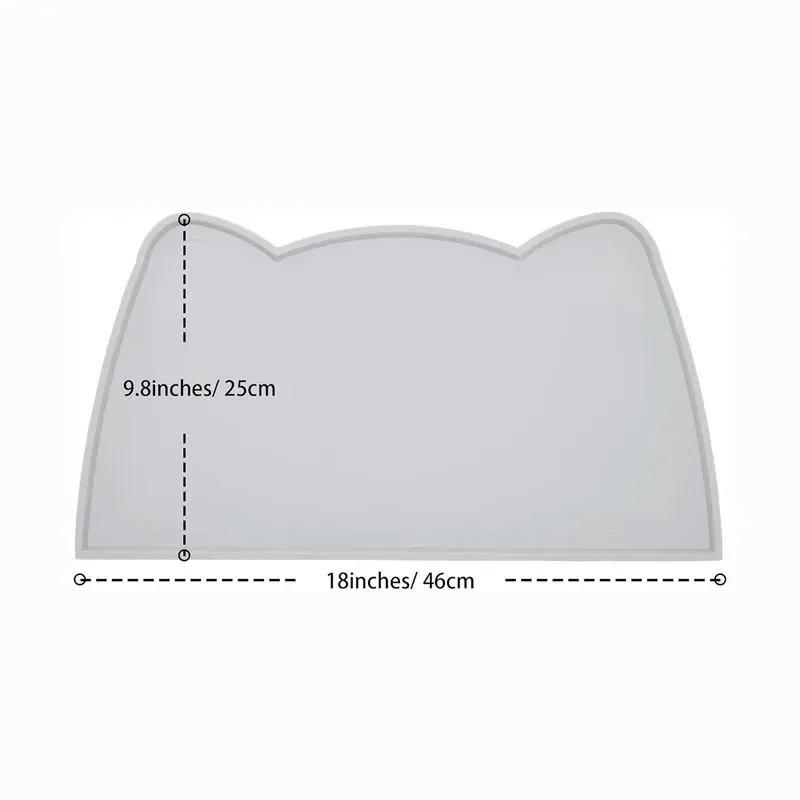 Food Grade Silicone Cat Mat Anti-dirty Easy to Clean Cats and Dog Bowl Mats Waterproof and Leak-proof Anti-slip Pad Pet Product