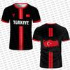 Turkey Football Jersey Breathable Quick-drying Sports Short-sleeved T-shirt Turkish Flag Map 3D Printed Fashion Gift