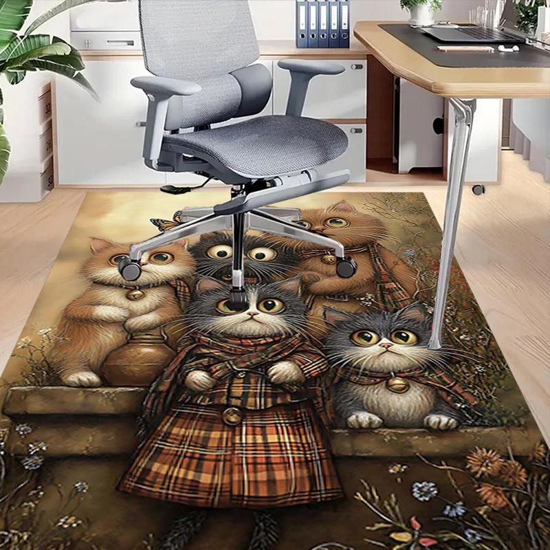 1PC Cats Plaid Extra Large Non-Slip Floor carpet, Office, family, bedroom, Studio - Large Area Rug Indoor Rugs, Vibrant Colors-A230