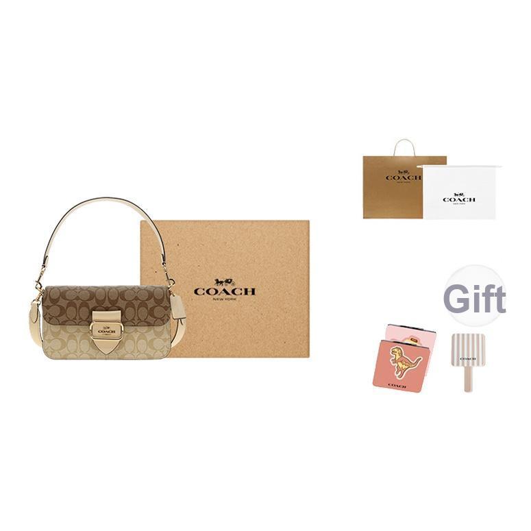 Coach Morgan 27 Classic Monogram Buckle Closure Canvas And Leather Handbag Women Handbags Light-Khaki CH506-IMOT4