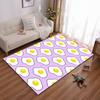Colorful Fried Egg Pattern Carpet Rug - Pastel Purple Background Design Suitable for Use As an Anti-slip for Living Room Bedroom Sofas