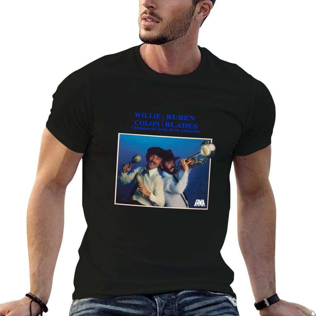 Willie Colon Ruben Blades Canciones Del Solar De Los Aburridos Shirt T-Shirt Minimalist Plain C
