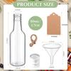 30pcs Mini Liquor Bottles Plastic Spirit Bottles with Silver/ Gold Caps Alcohol Shot Cups with Funnels Kraft Tags Rope for Party