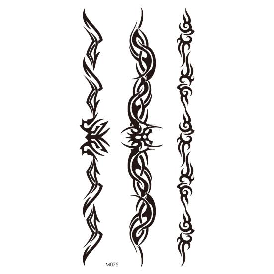 Wasserdichte Schwarze Buchstaben Körperkunst Tattoos Englisches Wort Dekorativer Aufkleber für den Körper