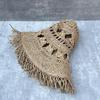 Wind Plus Large Brim Hollow Sun Hat Children Summer Trip Seaside Vacation Sunshade Sunscreen Foldable Straw Hat