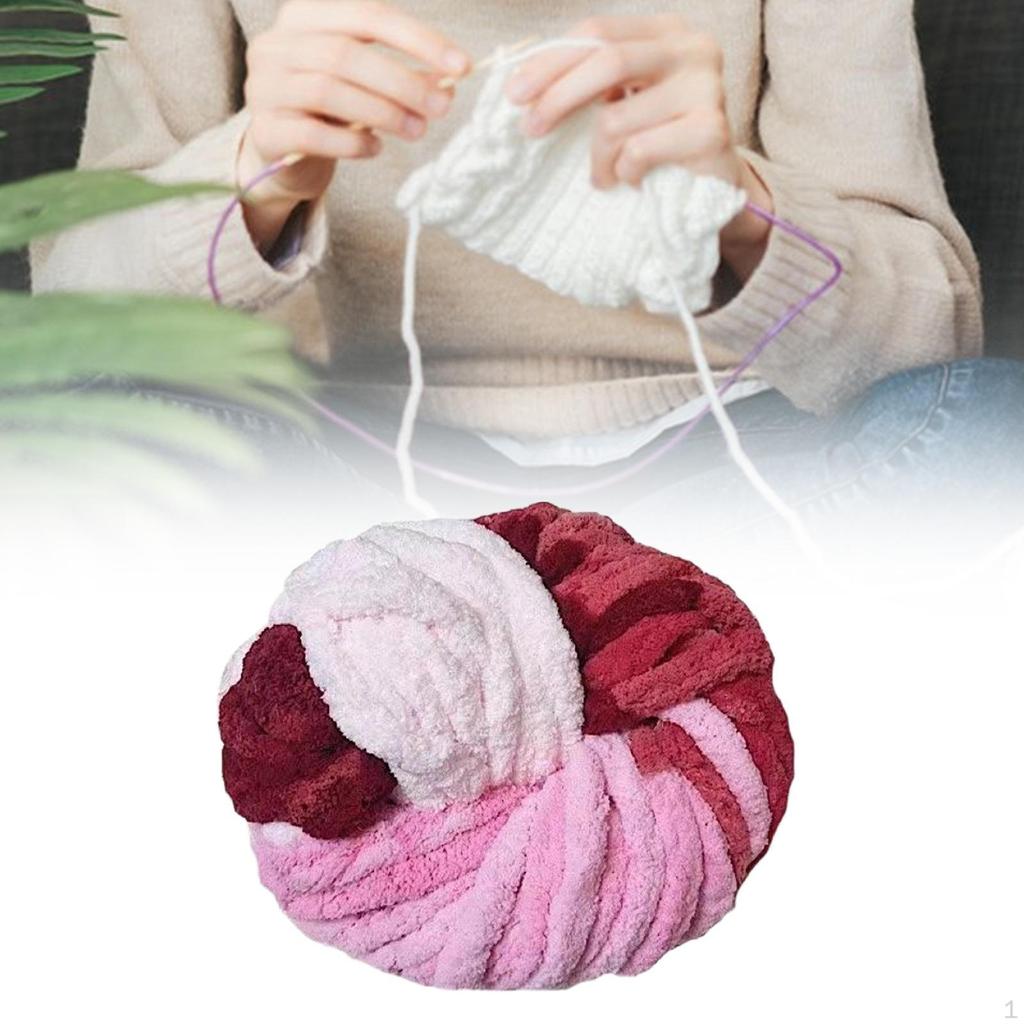 Chunky Crochet Yarn Blanket Polyester Portable Creative Knitting DIY Supplies for
