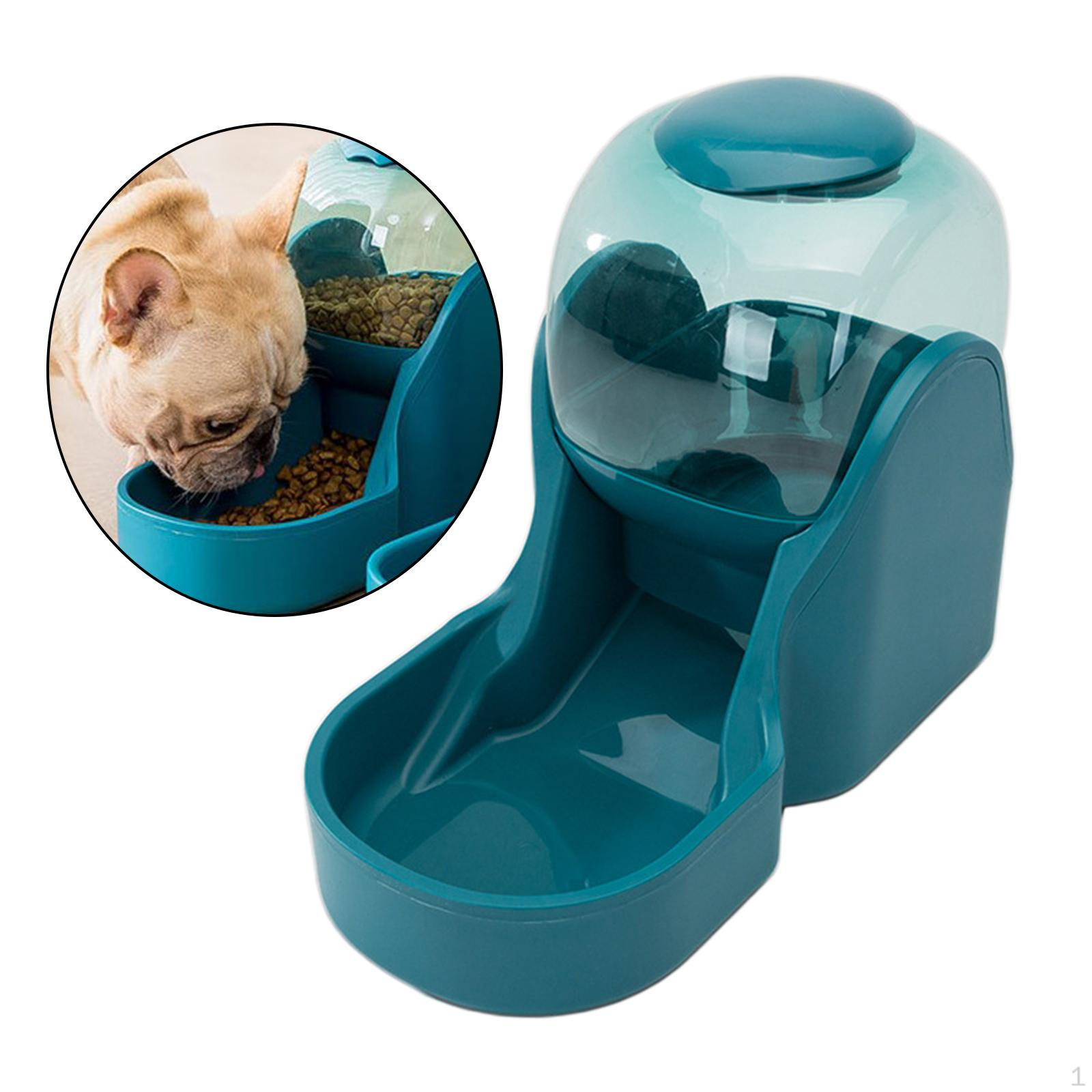 

PET DISPENSER Feeder Waterer Dish Green Food Feeder