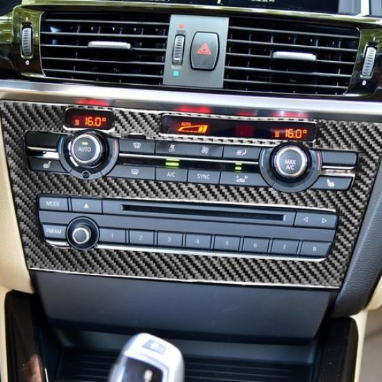 Neue Innere Mittelkonsole CD-Panel Kohlefaserabdeckung Für BMW X3 F25 X4 F26 2011-2017