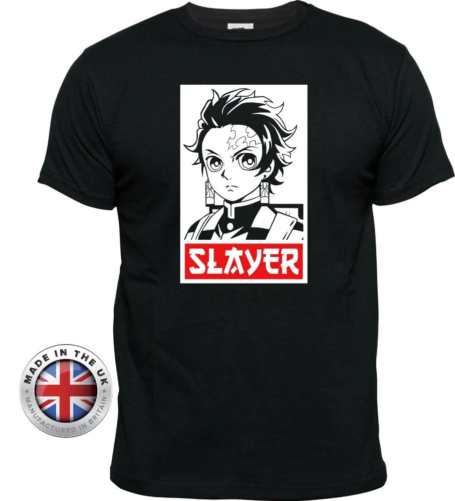 Demon Slayer Tshirt Tanjiro Kamado Comunisexd Style Ladies Fit Unisex Black Tshirt S