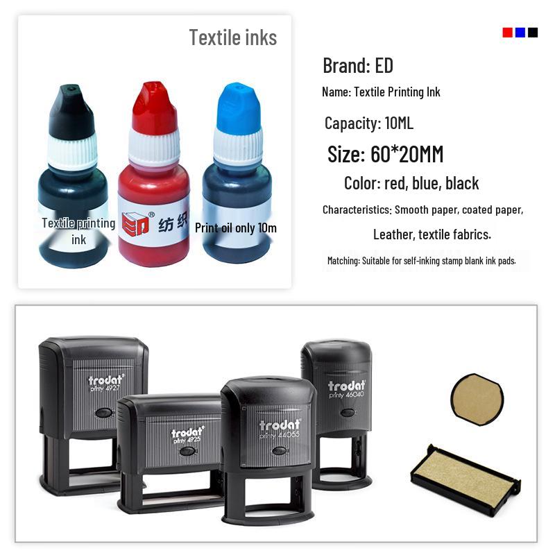 Zhuoda 4927 Self-Inking Stamp with Date & Text, Rectangular, 60x40mm