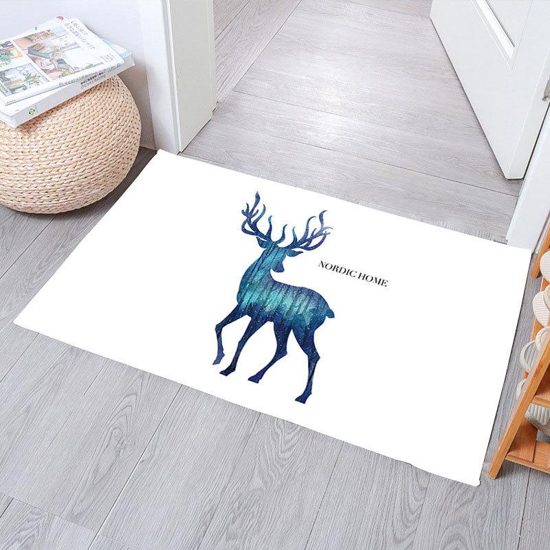 Home Crystal Velvet Floor Mat Door Mat Bedroom Kitchen Toilet Foot Mat Bathroom Absorbent Non-slip Mat