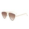 Luxury Retro Gradient Thin Frame Triangle Double Bridge Women Sunglasses  Fashion Leisure Outdoor Men Sun Glasses Uv400