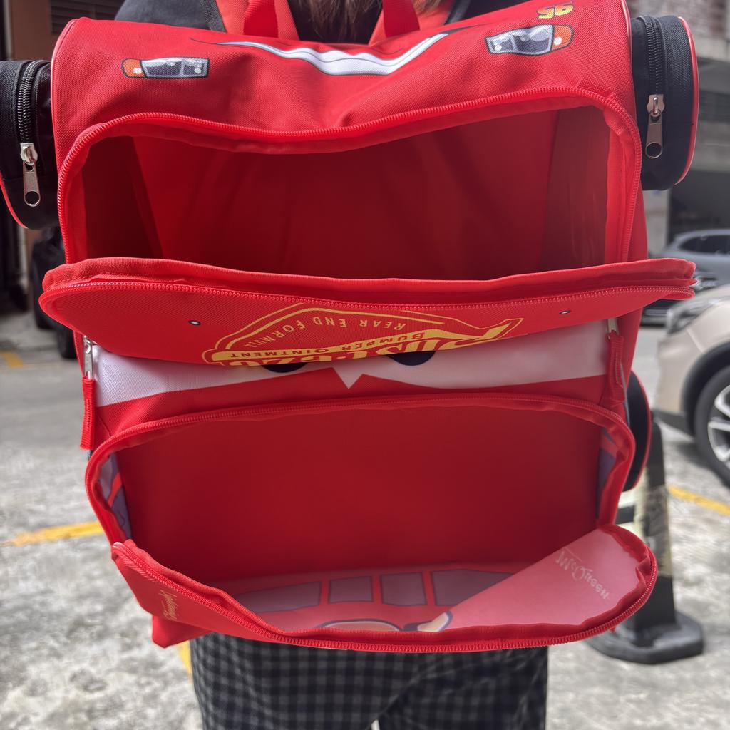 2026 New Mcqueen Backpacks School Bag Cute Children's Backpack Anime Cartoon Bag Cute Large Capacity Travel Car Backpack Casual
