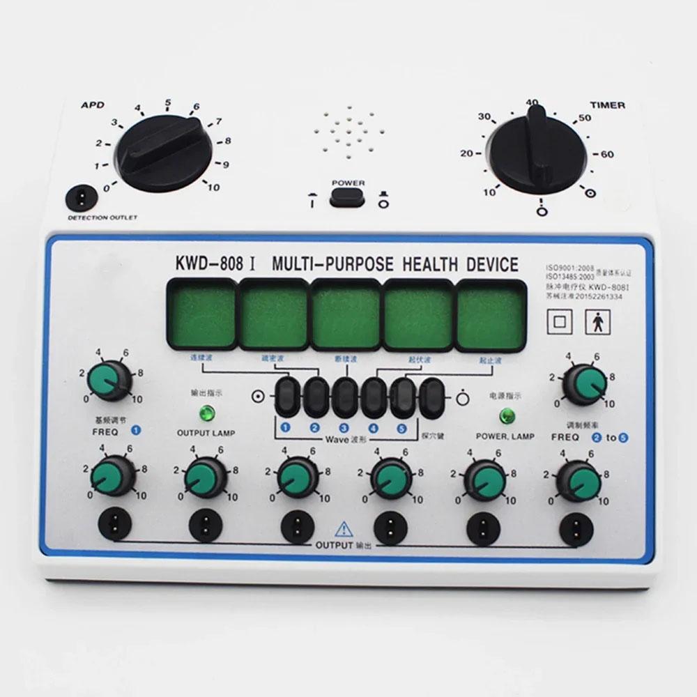 Electric Acupuncture Stimulator KWD808-I - 6 Channels Electrical Nerve Muscle Stimulator Patch Massager Health Care Device