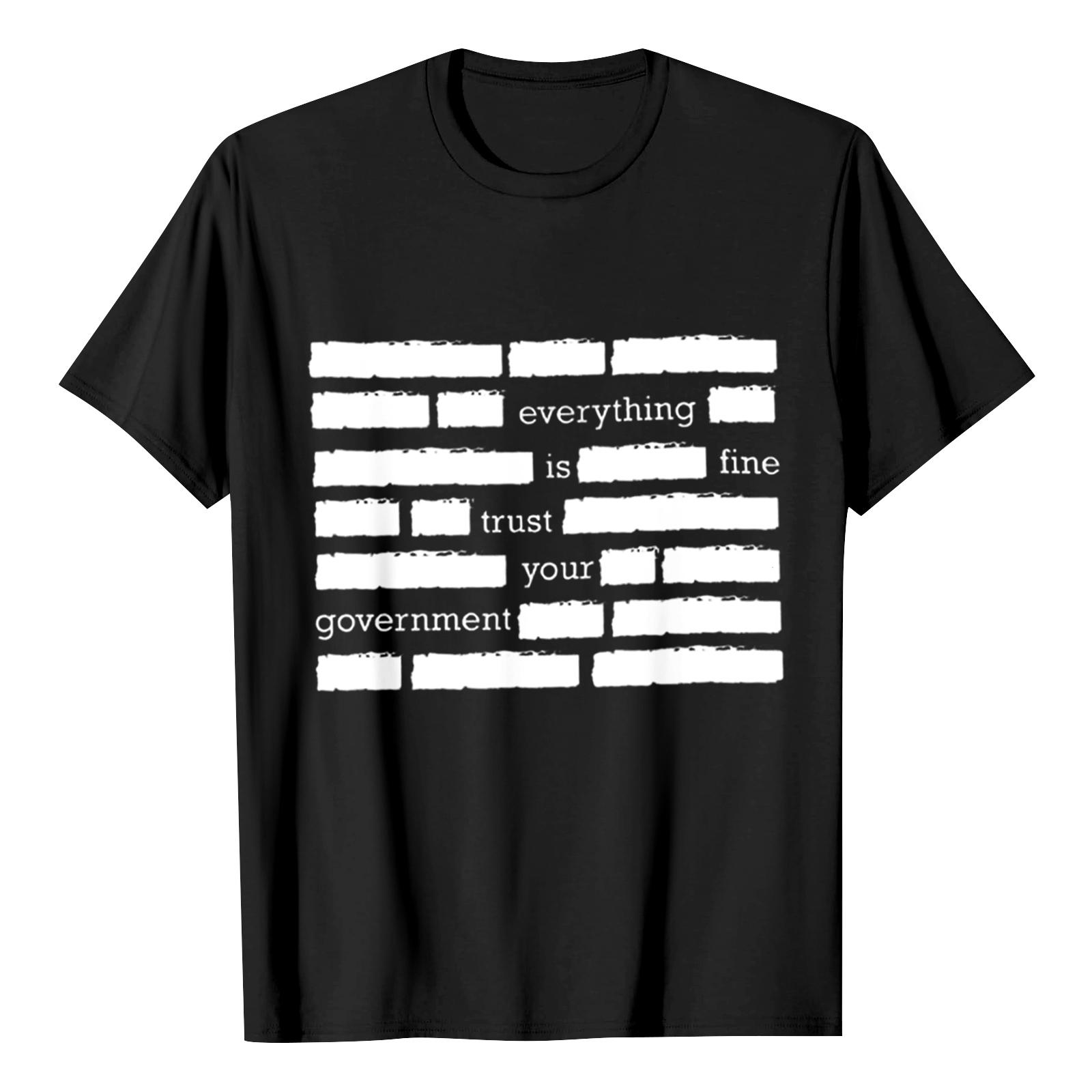 USA Anniversary Men s Casual Letter Print Short-Sleeve T-Shirt L чёрный