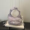 1Pc Korean Version of Fashion Pleated Women's Handbag New Flower Printed Armpit Bag Fashion Shoulder Messenger Bag