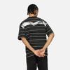 Evisu SS24 Multi-Embroidered Stripe Short Sleeve T-Shirt Men Tops Black 2ESHTM4TS8056LFCT