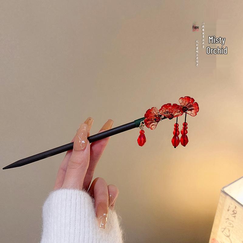 Elegant Ancient-Style Tassel Hairpin for Women - Versatile Hanfu & Step-Shaking Design